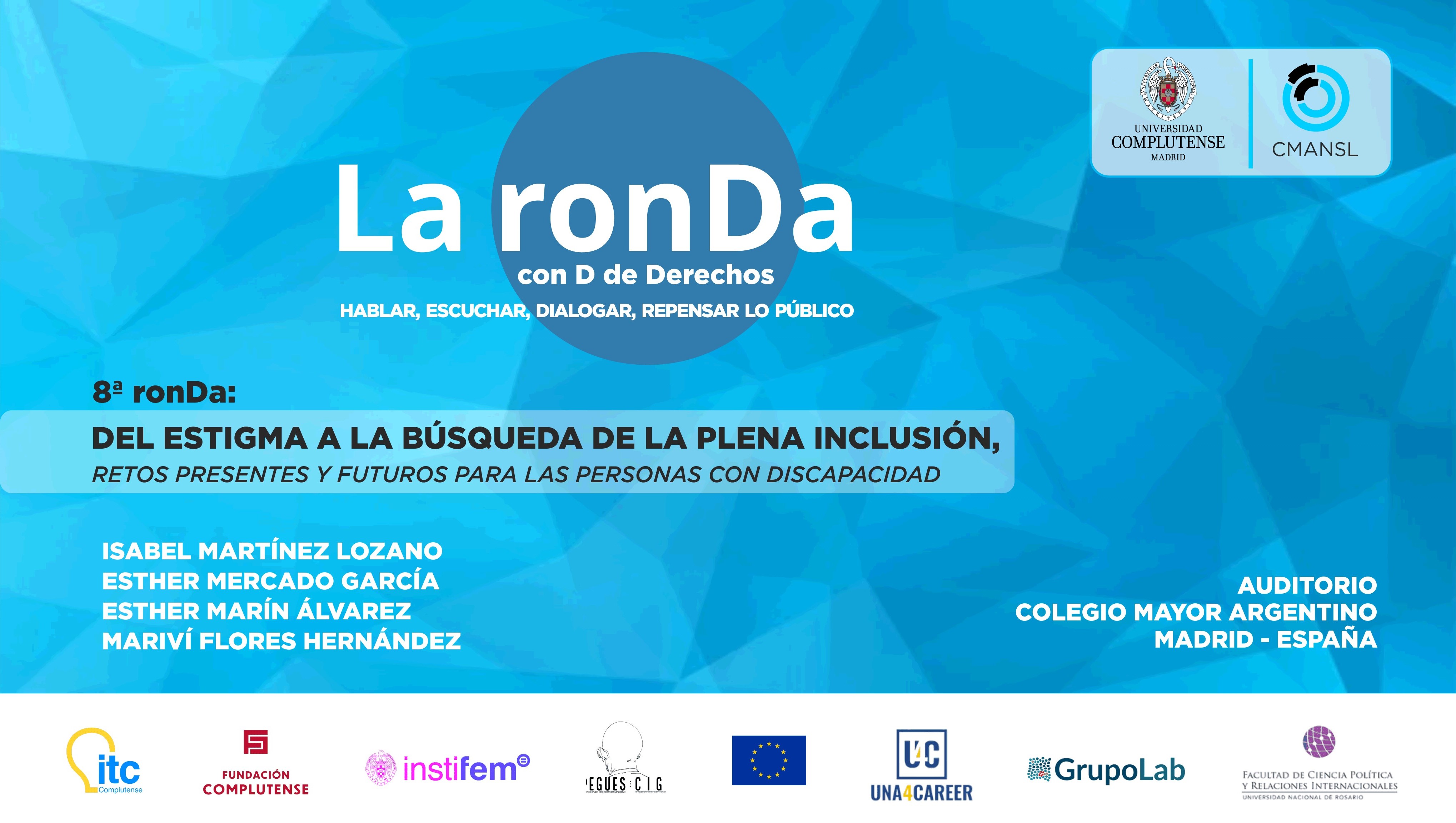 Grabación de la RonDa: Del estigma a la búsqueda de la plena inclusión de las personas con discapacidad